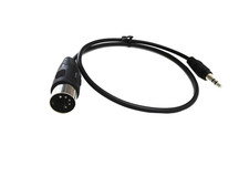 5 Pin DIN To 3.5mm Stereo Audio Cable Male Plug 0.5m For HiFi Equipment