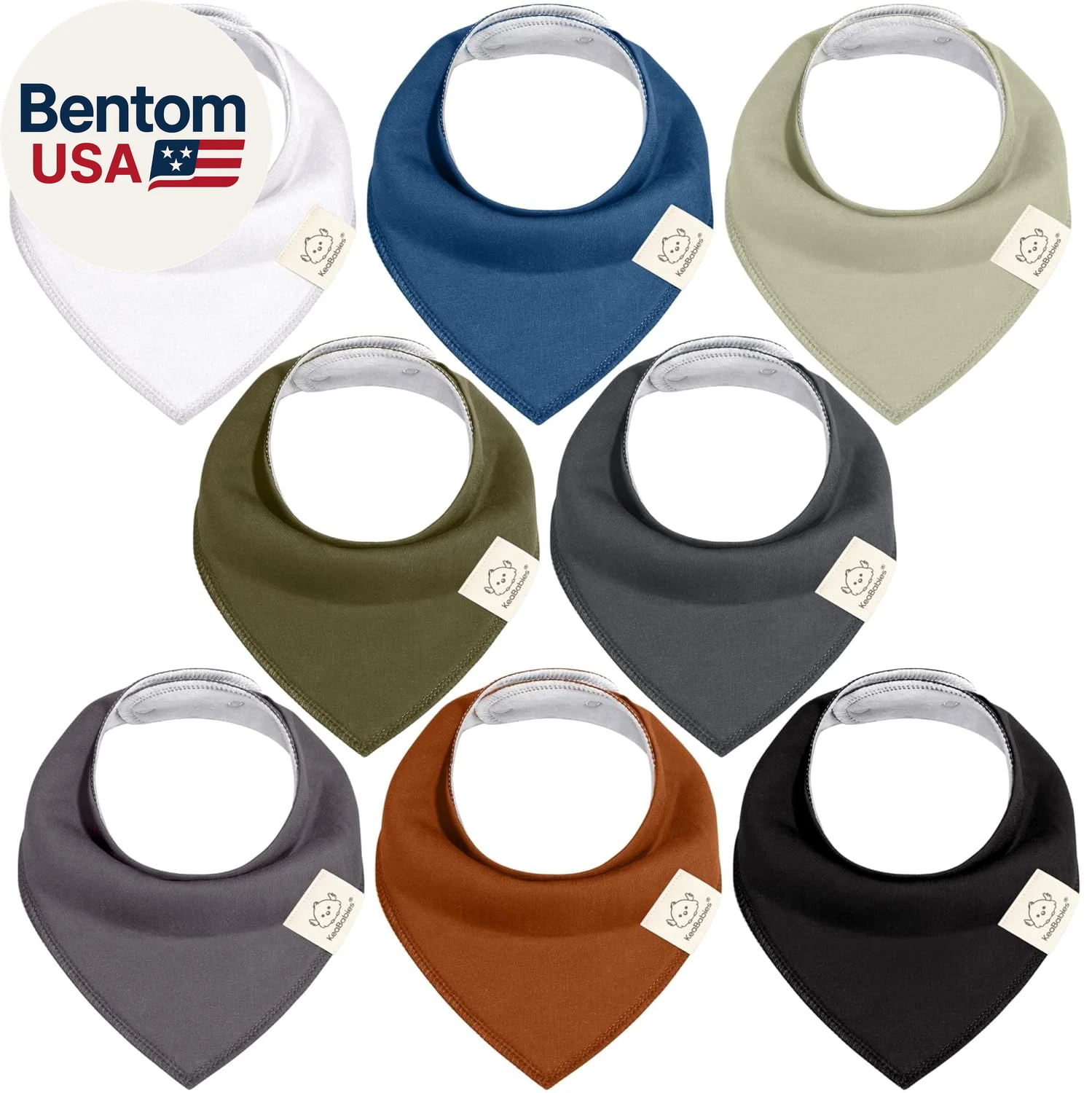 8-Pack Organic Baby Bandana Bibs for Boys, Girls - Super Absorbent Triangle Baby
Opens in a new wind