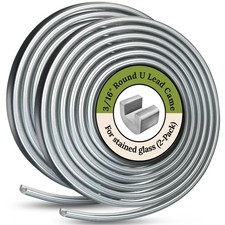 3/16" Round U Lead Came for Stained Glass 2 6ft Hobby Silver