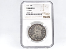 1820 NGC Fine Details Capped Bust Half Dollar **SEMI-KEY DATE** 02-031