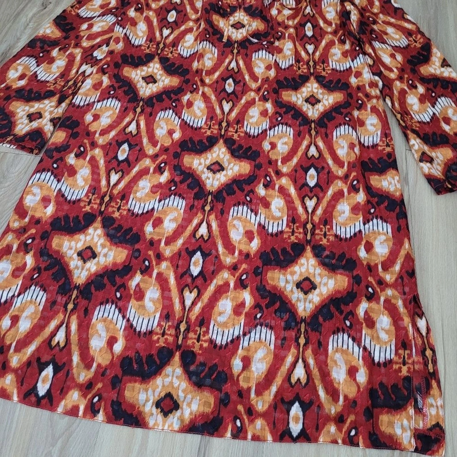 Abito Tory Burch misto seta fantasia multicolore taglia 8