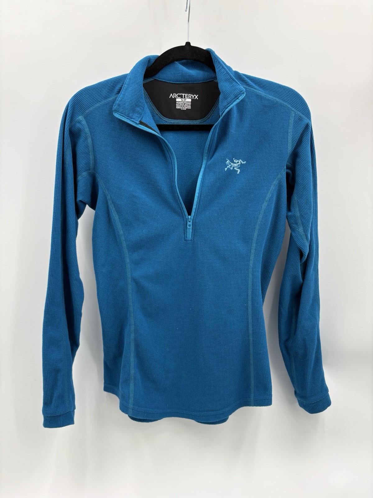 ARC'TERYX ARC’TERYX mezza zip waffle pile top giacca donna piccolo blu leggero