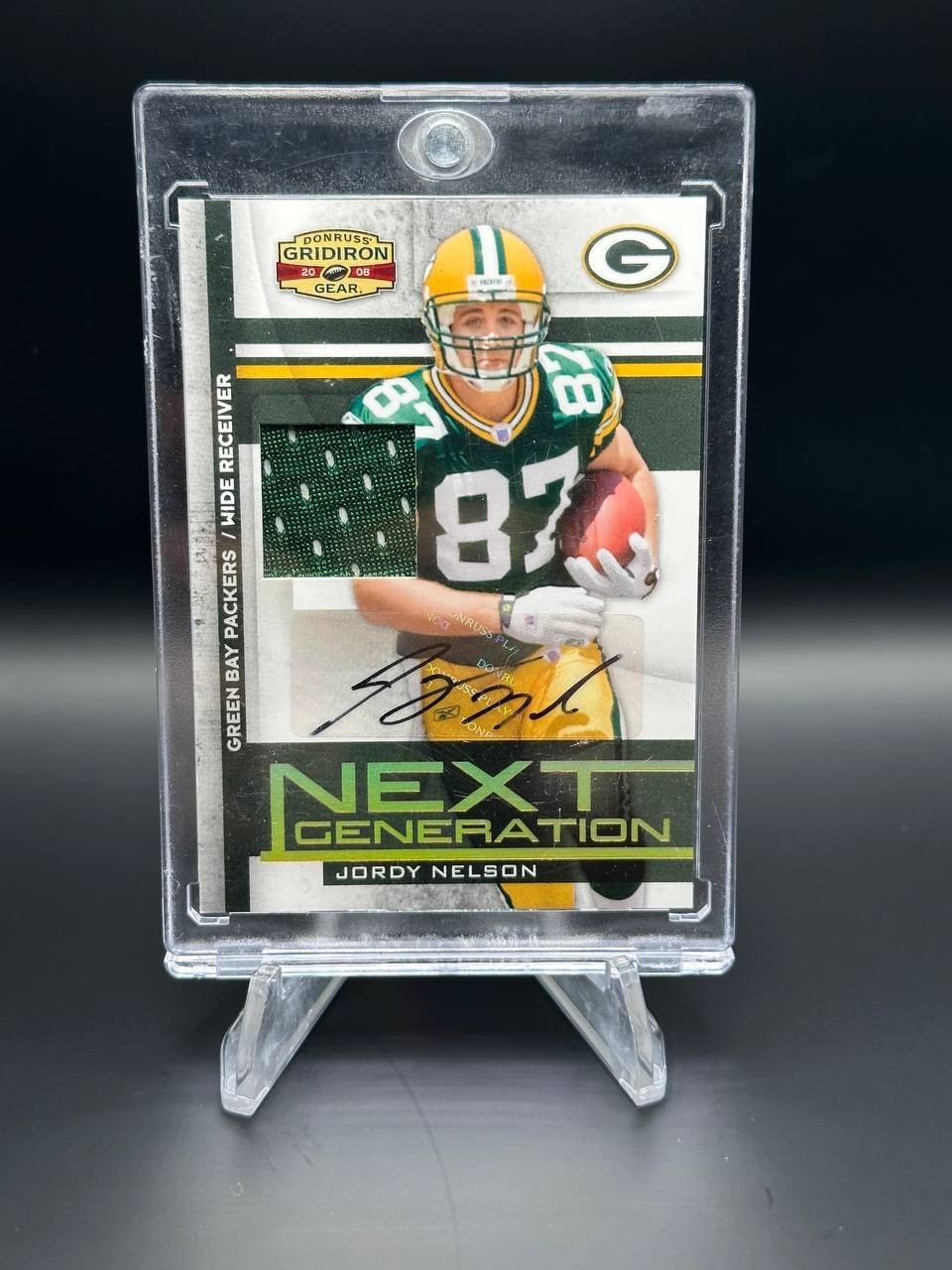 Jordy Nelson Donruss Gridiron Gear Next Generation #NG7 Jersey Signature