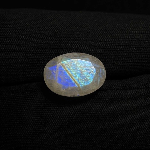 Collana in pietra di luna arcobaleno in vermeil oro: pietra