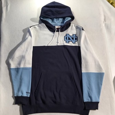 Mitchell & Ness North Carolina Tar Heels Colorblock Hoodie Sweatshirt XL