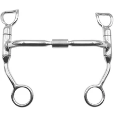 Euro Horse Myler Shank Bit Barrel Roller Stainless Steel Western Riding Bit