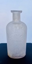 Rare! Atq Humphrey’s Marvel Of Healing Slug plated Stripe Side Medicine Bottle