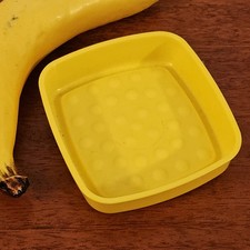 Vintage Tupperware Yellow Soap Dish Scubby Holder 804-2