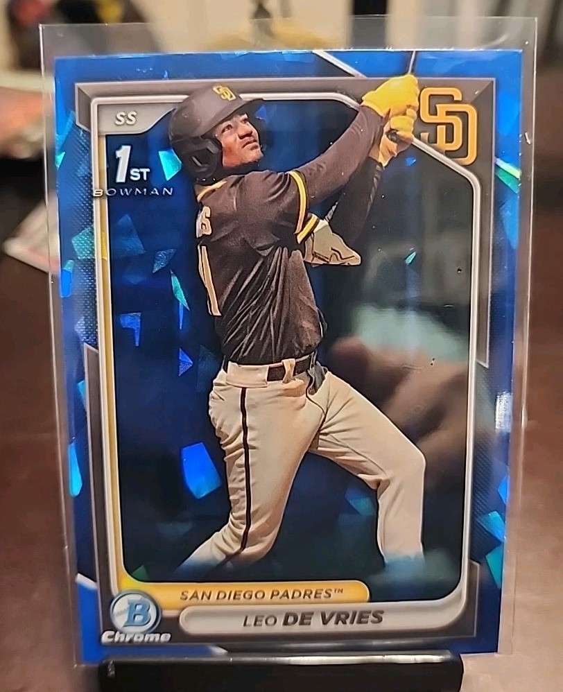 Leo De Vries 2024 Bowman Chrome Sapphire 1st Bowman San Diego Padres #BCP-179