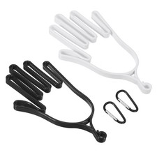 2 Pcs Golf Gloves Stretcher Keeper Support Rack Holder with Hook White/Black