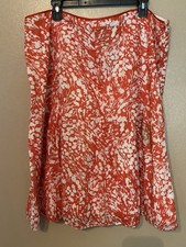 Talbots Orange And White Skirt Size 18