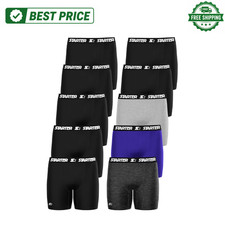 Starter Mens Boxer Briefs 10 Pk Breathable Moisture Wicking Underwear, Size S-XL