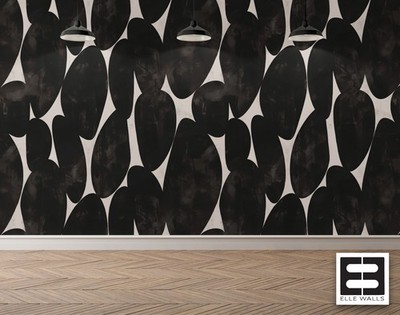 Charcoal Stone Textured Distressed Luxury Abstract Wallpaper 40 inch wide rolls