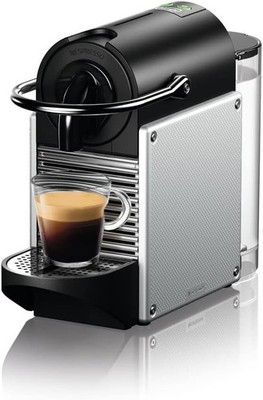 Nespresso EN124S Pixie Espresso Machine by De'Longhi, 1100ml, Aluminum,Silver