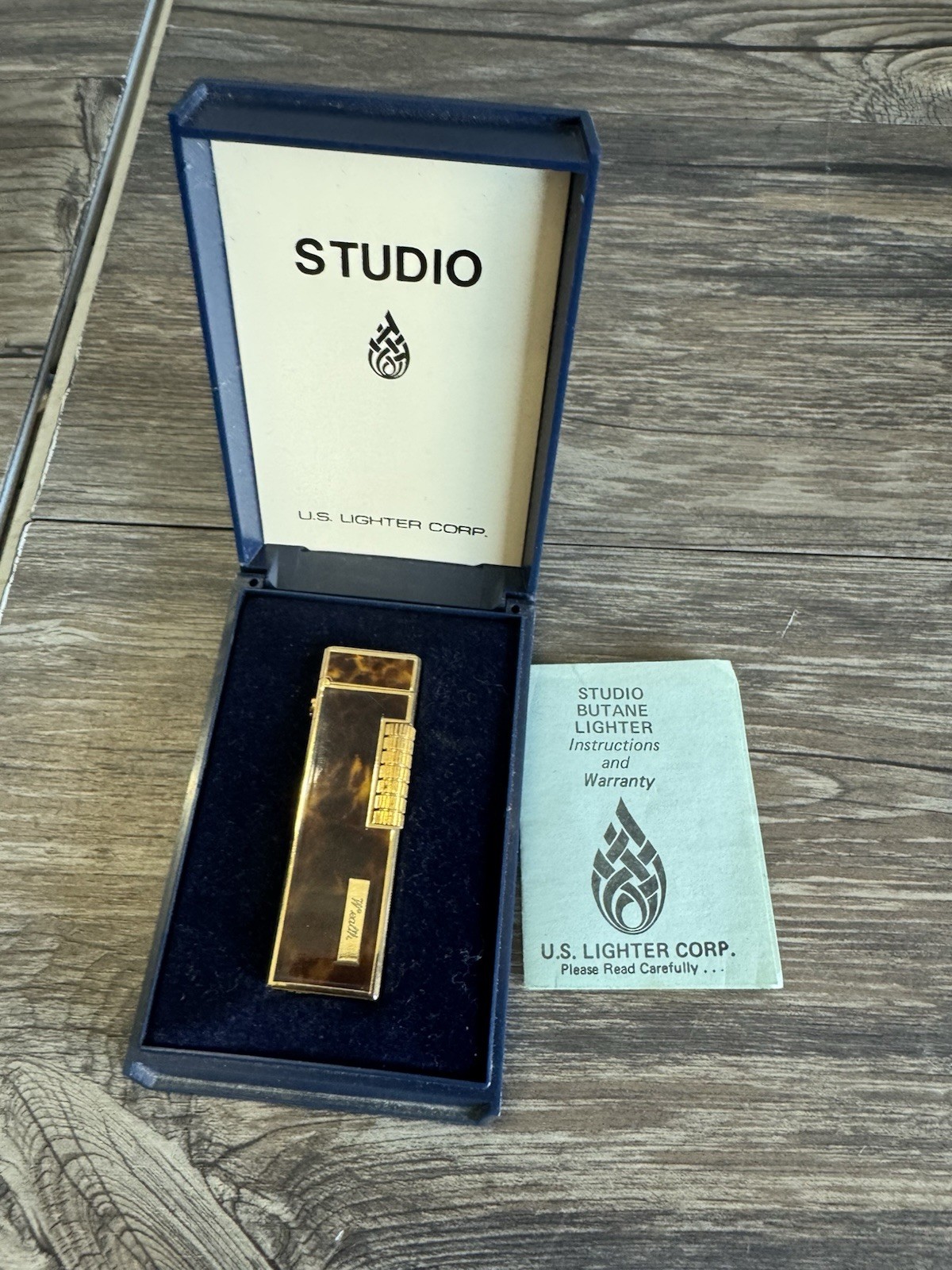 Gold Tone Japan W/ Box & Manual U.s. Lighter