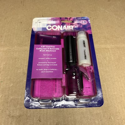 Conair Cordless Curls Portable 5/8  Curling Iron TC605BC Pink Travel Case