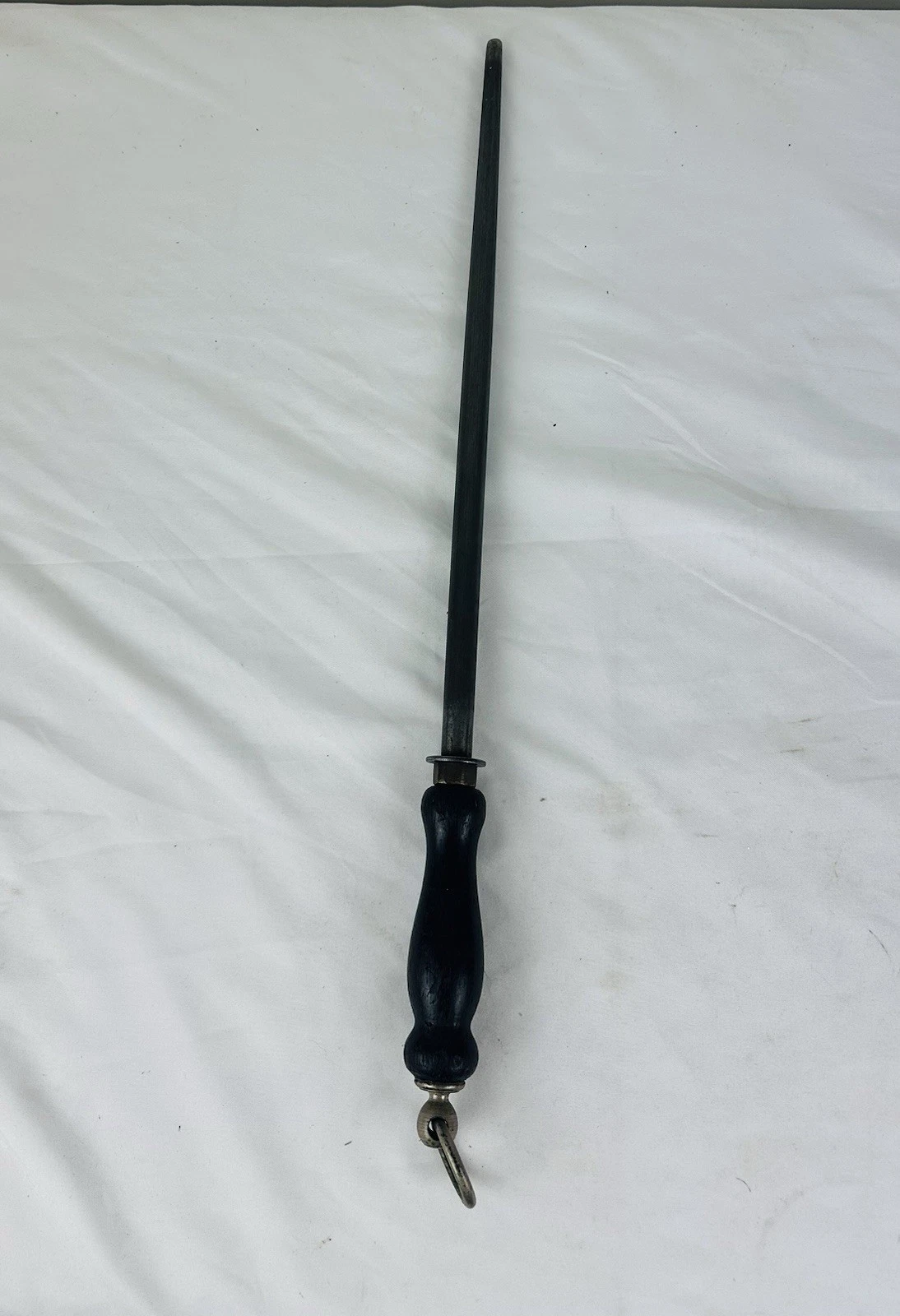 Vtg Dexter Russell Knife Honing Steel XL 14" Sharpener Wood Handle 20” Long