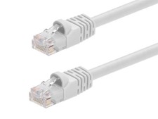 Cat5e Ethernet Patch Cable RJ45 Stranded 350Mhz UTP Copper Wire 24AWG 100' White