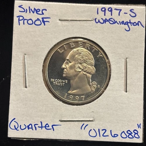 1997 S Washington Quarter “0126088” 25 Cents Silver Proof United States 25C