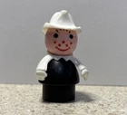 Vintage Fisher Price Little People  Fireman White Hat