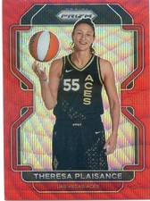 2022 Panini Prizm WNBA THERESA PLAISANCE #56 RED RUBY WAVE PRIZM ACES