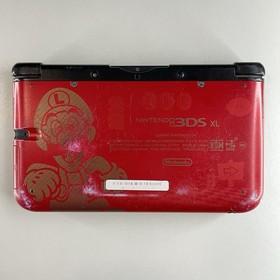 Nintendo 3DS XL Limited Edition Mario Bros Red *Missing Pad Grip and Stylus*