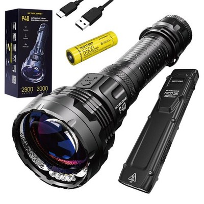 Nitecore P40 Ultra-Long Throw Dual Beam LEP Flashlight 2900 Meter -2000 Lumens w