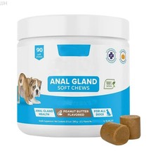 GLANDEX Anal Gland Support Soft Chews for Dogs, 90-Count Peanut Butter Flavor