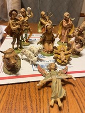 Vintage Fontanini 5" Italian Nativity Set Scene 15 piece Set 1983