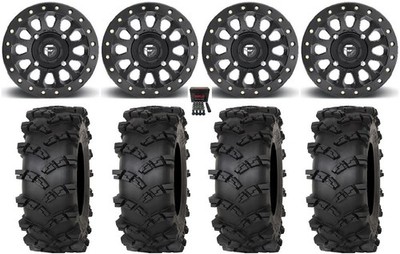 Fuel Vector Bdlk 15'' Wheels Bk 35'' Outlaw M/T Tires Honda Pioneer 1000 / Talon