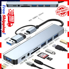 8 in 1 USB-C Hub Type C To USB 3.0 4K HDMI PD Adapter For iPhone Macbook Pro/Air