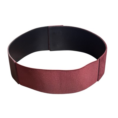 Suzi Roher Wide Burgundy Suede Stretch Corset Belt Gold  display picture 3
