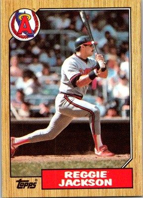 1987 Topps #300 Reggie Jackson baseball card 7DDD