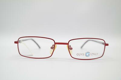 Vintage Guys Only 339 Rot Weinrot Oval Brille Brillengestell eyeglasses NOS