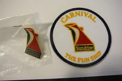 CARNIVAL CRUISE LINES SUNSHINE lapel PIN AND IRON ON PATCH