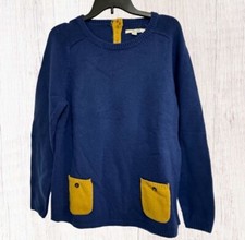 Boden Womens Wool Pullover Sweater Preppy Business Casual Blue Size US 14