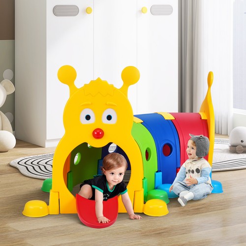 VEVOR Caterpillar Kids Pop-up Crawl Tunnel Toy for Toddlers or Pet 4 Sections - Picture 8 of 12