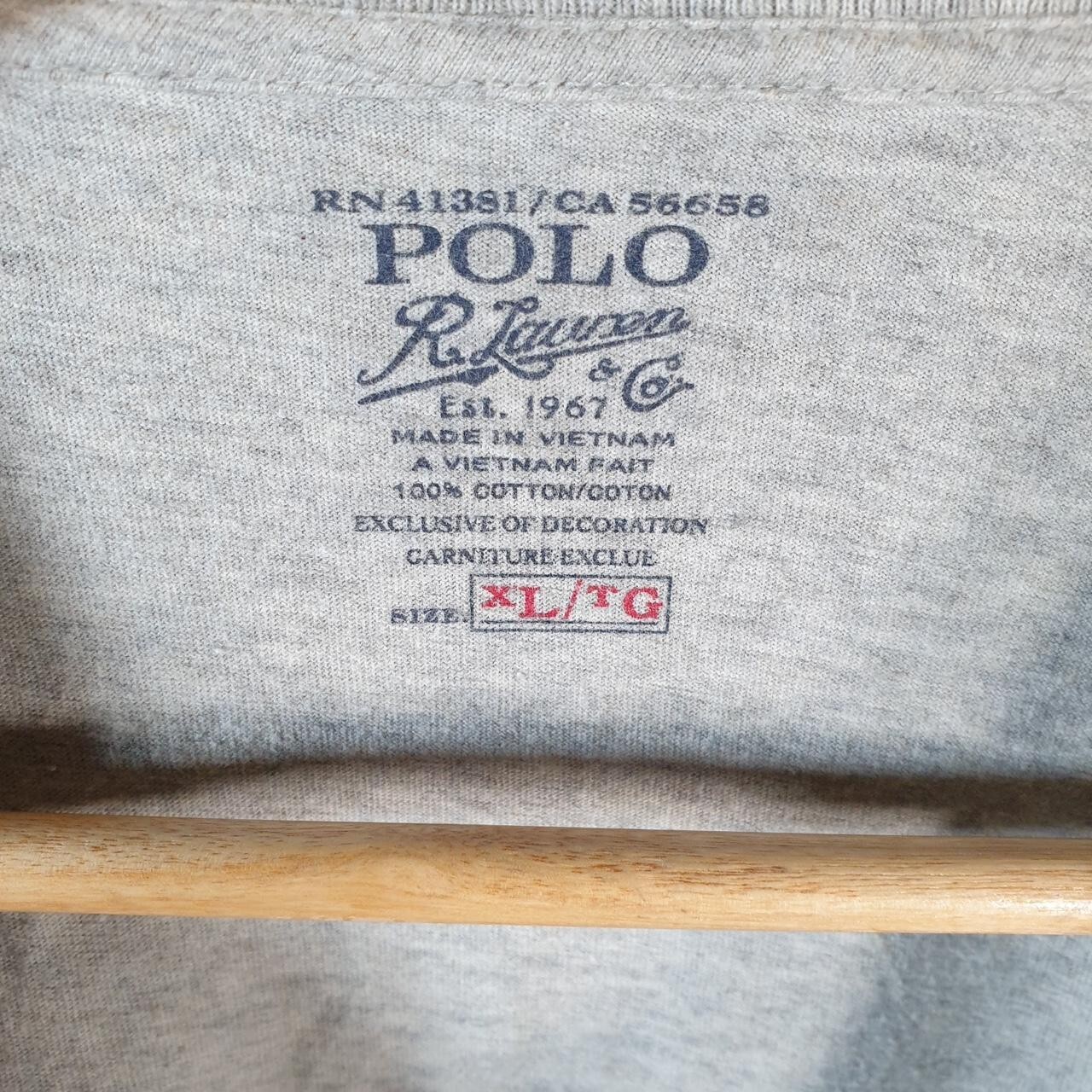 Polo Ralph Lauren vintage uomo XL grigia ricamata vestibilità classica pony