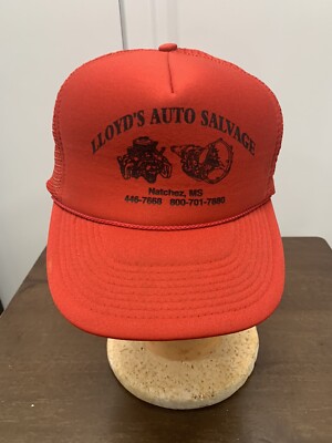 VNT SNAPBACK ROPE BILL! LLOYDS AUTO SALVAGE  NATCHEZ MS. RARE !