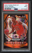 2020 Panini Prizm DP Issac Okoro 47/49 Orange Pulsar PSA 9 Mint Pop 2