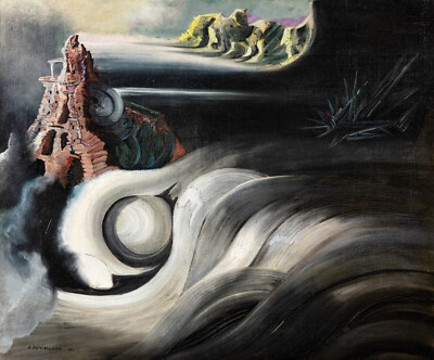 Oscar Dominguez - Cosmic Landscape (1938-39) Signed - 17'' x 22'' Fine Art Print