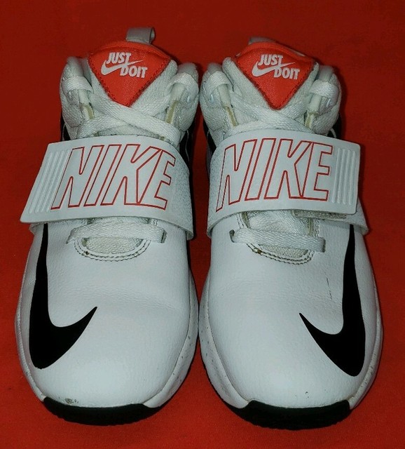 Nike Team Hustle D8 Just Do It Sneakers HD3 White AQ9977-100 Size 4Y | eBay