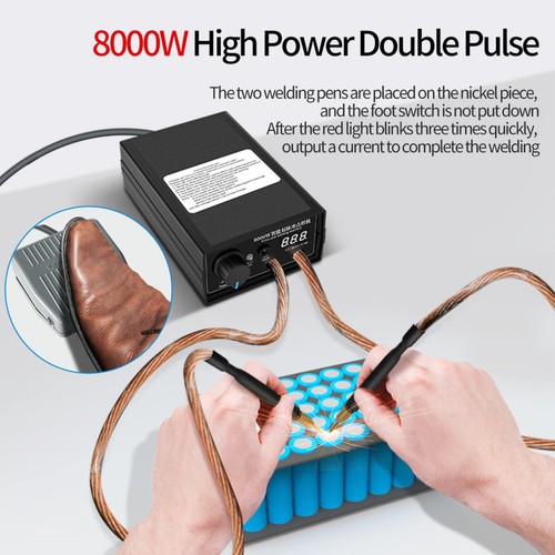 New 8000W Mini Spot Welder Machine DIY Kit 18650 Battery Spot Welding Pen Tool - Picture 4 of 13