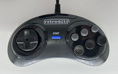 Retro Bit 6 Button Controller Sega Mega Drive 1&2 | Black Edition | NEU