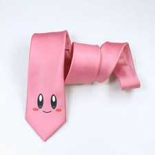 Cartoon Kirby Pink Kawaii Anime Necktie Cosplay Costume Neck Tie Accessoies Gift