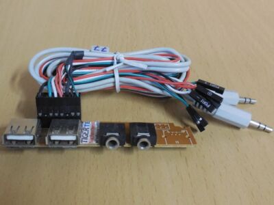 JHT-6119 2x USB + Audio Front IO Panel Retro Modding mit Kabel ca. 77cm* pz1110
