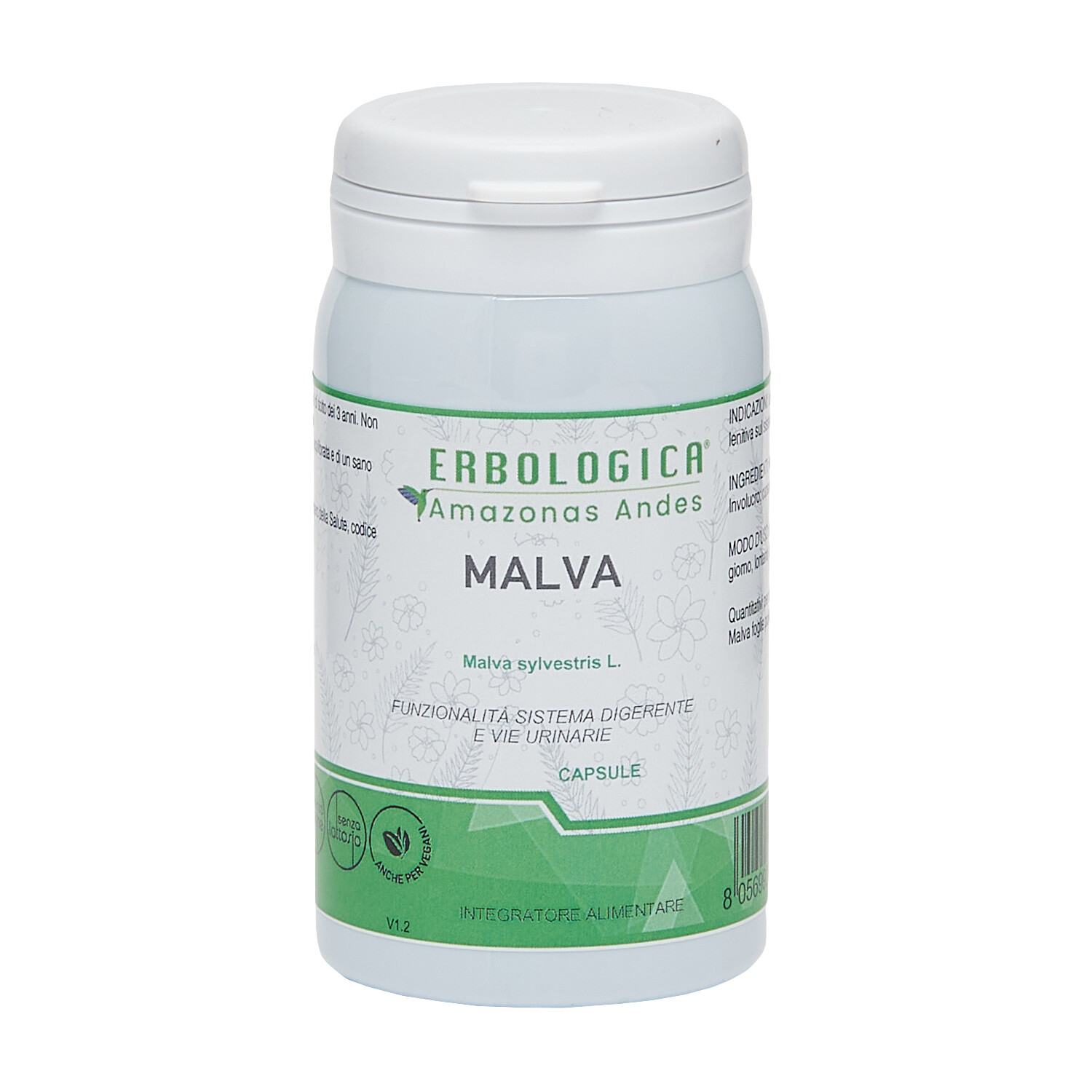 Malva in capsule, riduce infiammazioni, malattie invernali, raffreddore