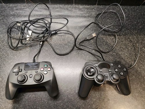 PS4 PC Controller Snakebyte Gamepad 4 S + Game Station Gear Wired Controllers x2