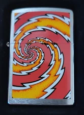 Zippo 20410 Lightning Twist NIB on Brushed Chrome Retired 2004