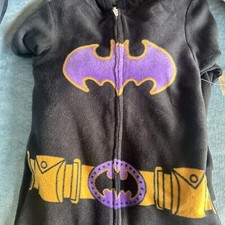 Batman Child's Pajamas One Piece Zip  Size 4/5  NEW